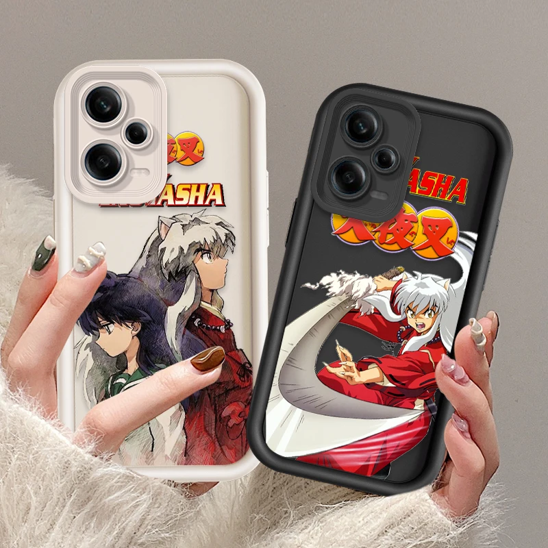 Anime Inuyasha Kagome per Redmi Note 13 12 11 10 9 Pro Plus 5G POCO F3 F4 F5 X3 X4 X5 GT custodia morbida per telefono con scala a occhiello