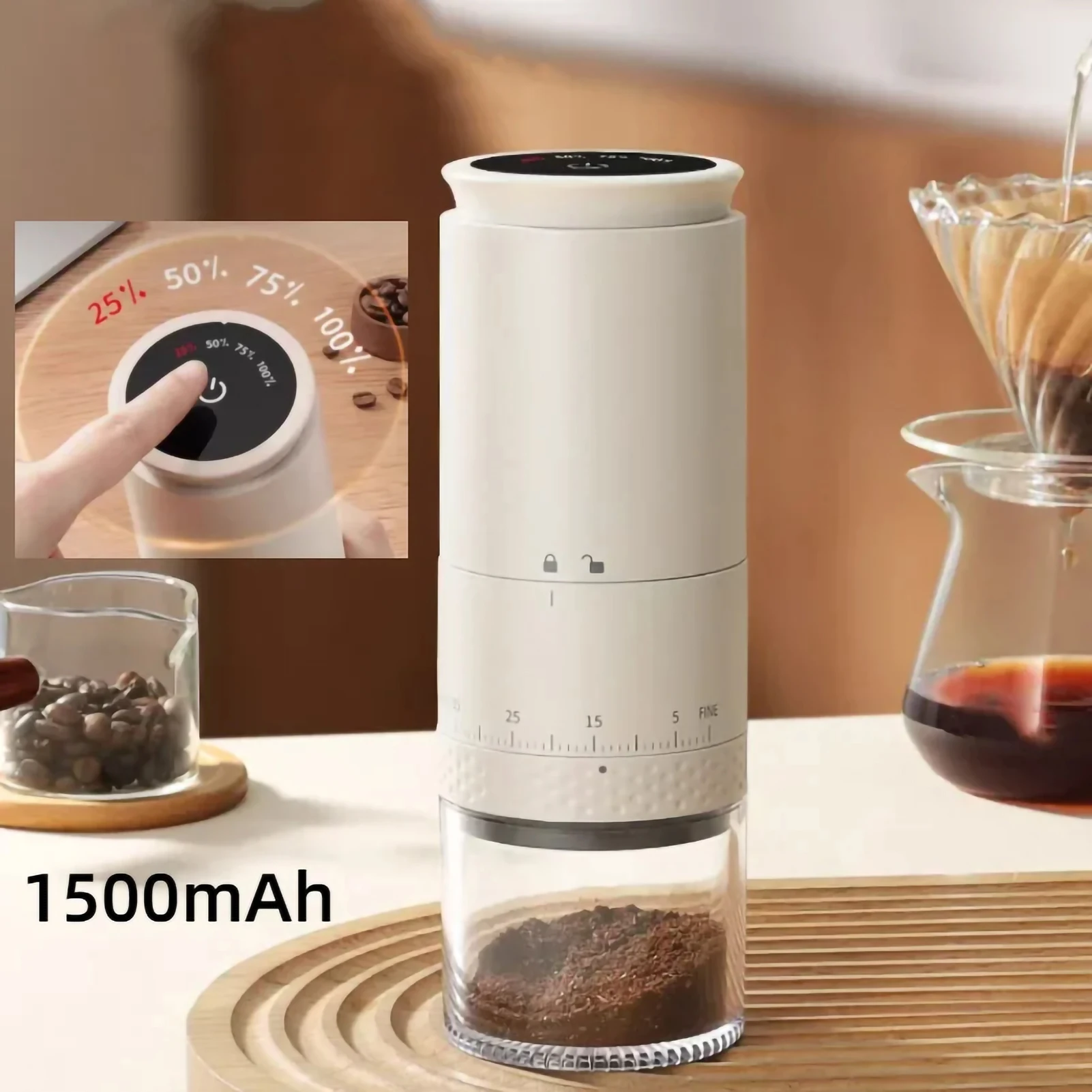 Household Coffee Grinder Cookware Electric Mixer Grinder Coffee Bean Grinder Usb Charging Kitchen Accessories Kitchen Tools