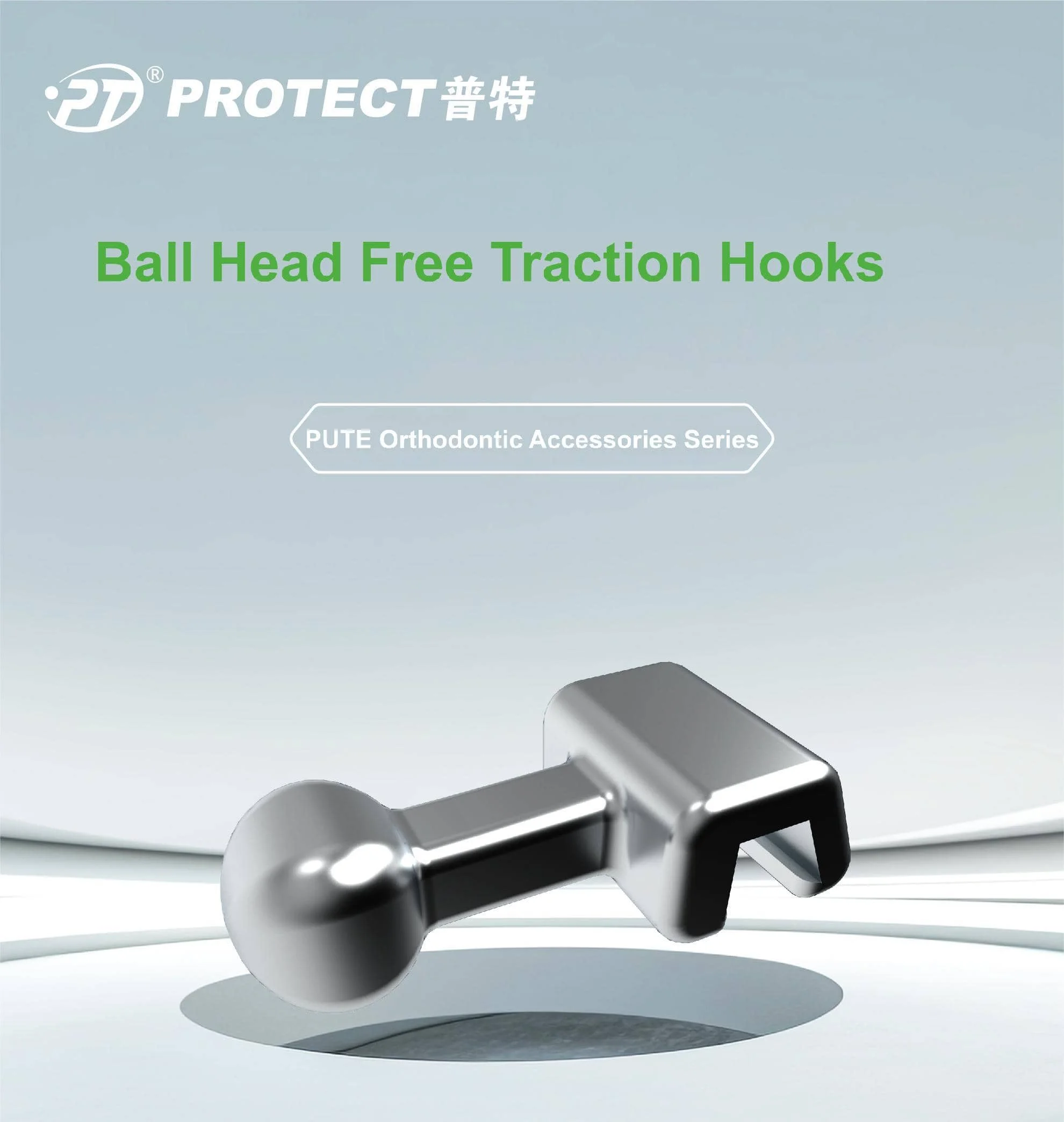 Ball Head Free Traction Hooks (Long/Middle/Short) -Dentist Orthodontic Traction Tools, 10pcs/Bag