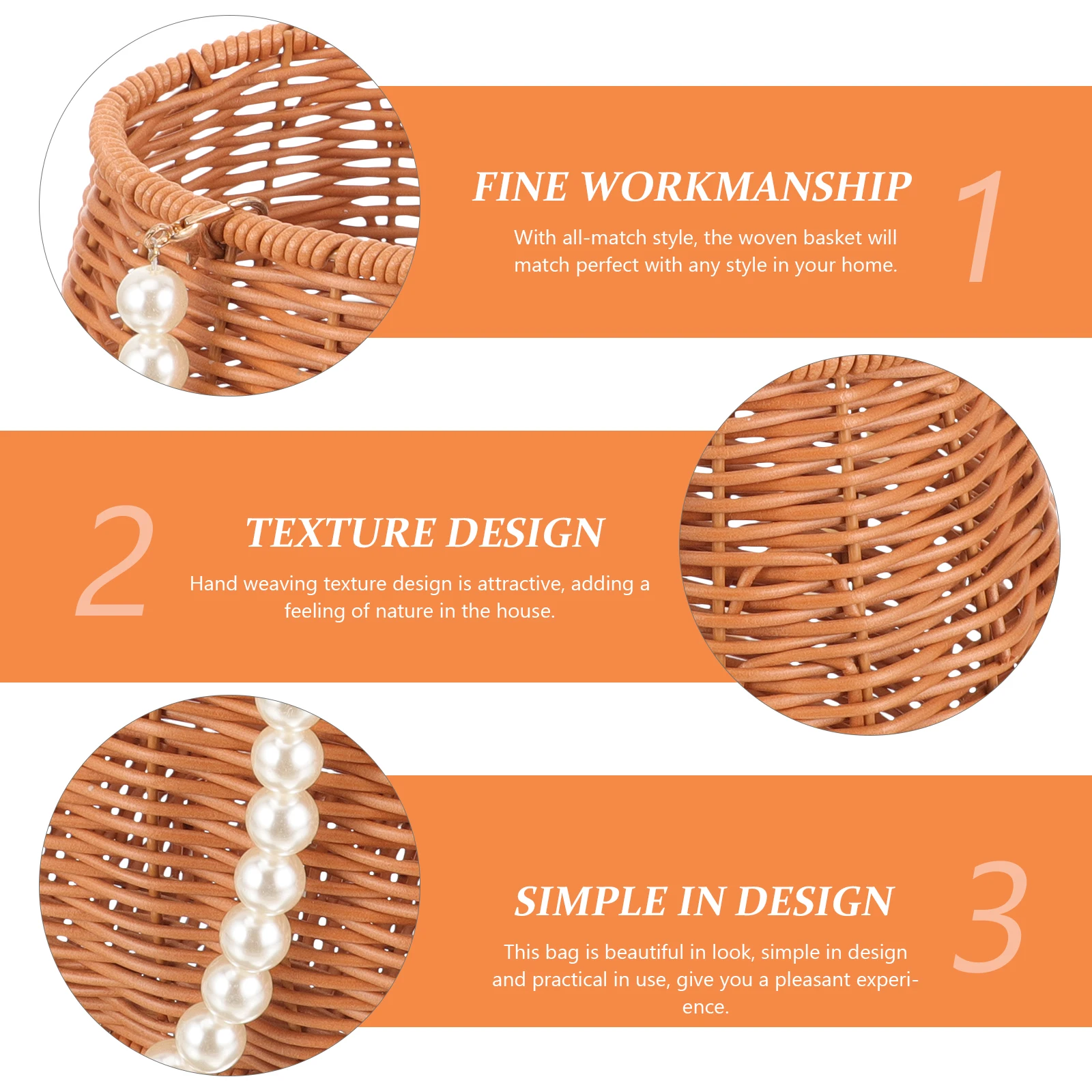 

Woven Storage Basket Design Flower Arrangement Wedding Decor Pp Imitation Rattan Plastic Decorative Bride