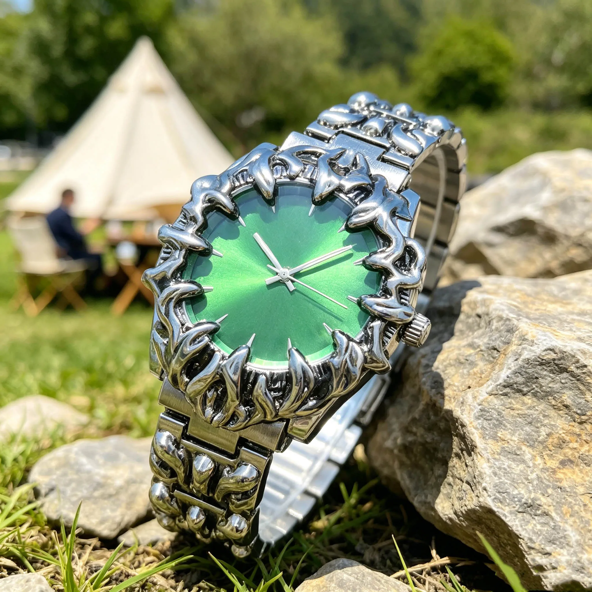 Piece / Set of Retro Casual Elegant Men's Watch, Exquisite and Fashionable Irregular-shaped Dial, Suitable for Daily Wearing and