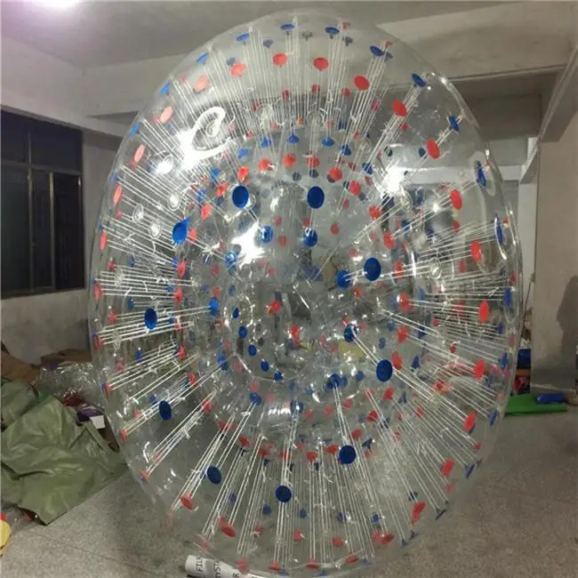 Bola inflable de Zorb para césped para invierno, bola Zorb rodante de agua, juego de bolos de bola Zorb de nieve humana transparente grande y duradero