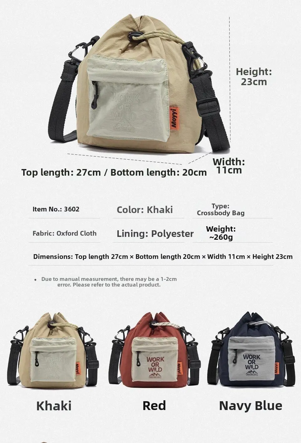 MOYYI Leichte Spiegellose Kameratasche für Outdoor-Wanderungen Lässige Umhängetasche mit Kordelzug und Inneren Flanell-Stofftaschen – Detail 8