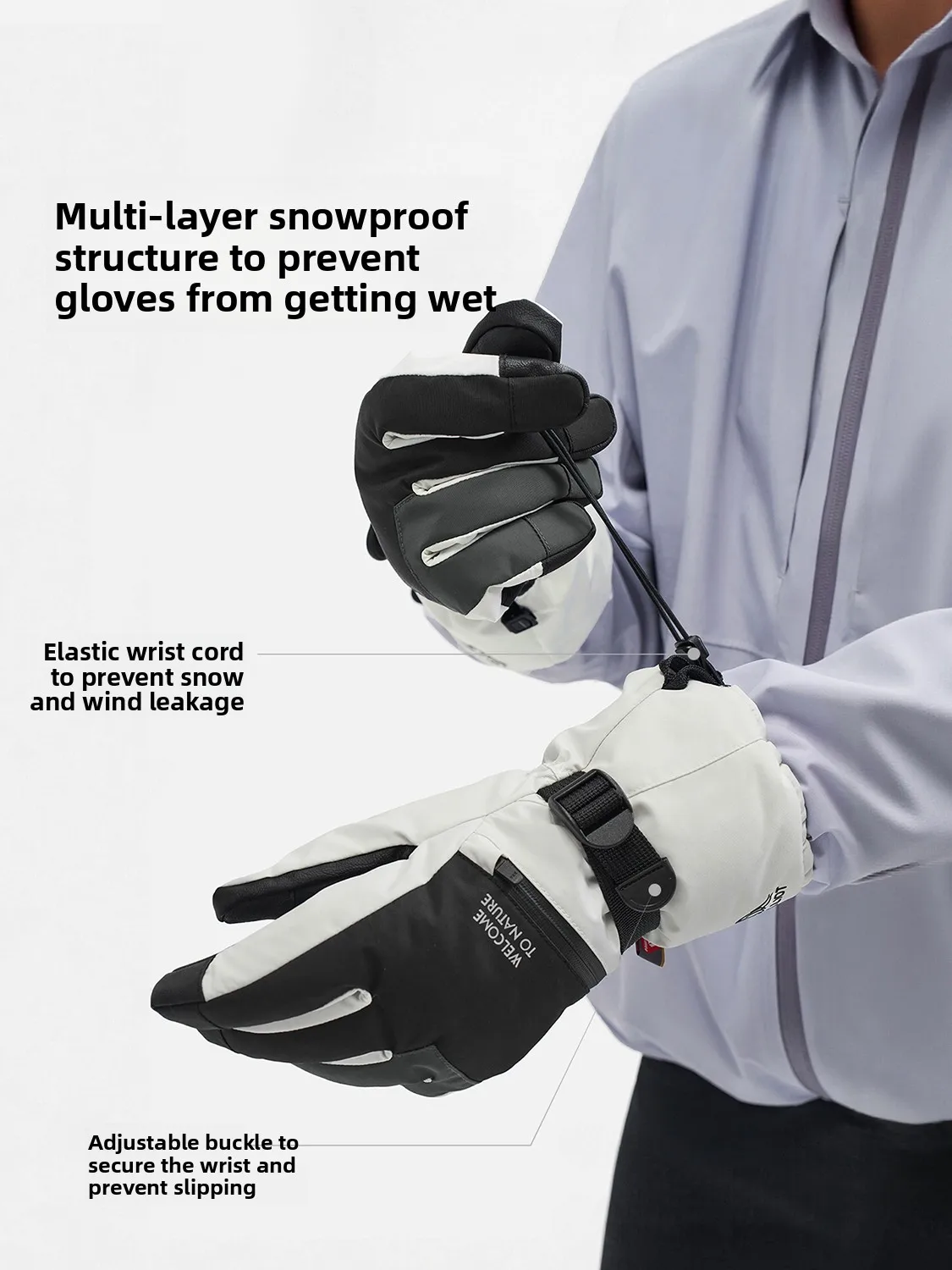 قفازات تزلج Pelliot Primaloft Gold Label للرجال، معدات خارجية، قفازات تسلق مقاومة للماء للنساء، قفازات قطنية للجنسين