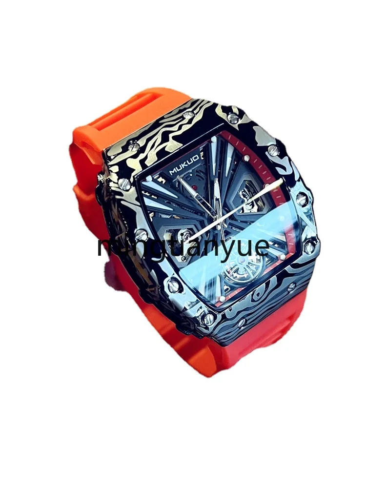 

New Concept Hollow Automatic Mechanical Watch Tourbillon Watch Men's Personality Waterproof Luminous Watch