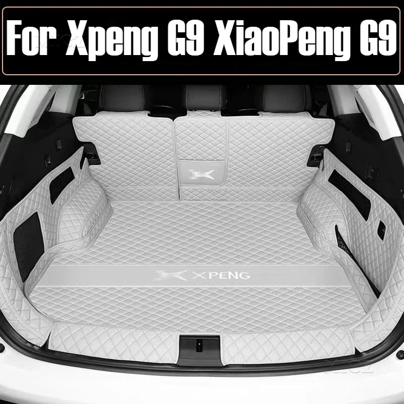 

Для Xpeng G9 XiaoPeng G9 2023 2024 2025 коврики в багажник водонепроницаемые авто багажник автомобильные защитные накладки на заказ аксессуары для интерьера автомобиля