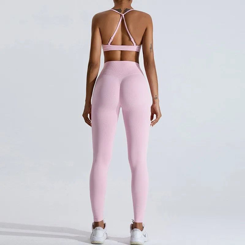Gym Clothes Women Yoga Set 2 PCS Activewear Sports Bra Seamless High Waist Leggings Women's Tracksuit Sportswear Fitness Suit