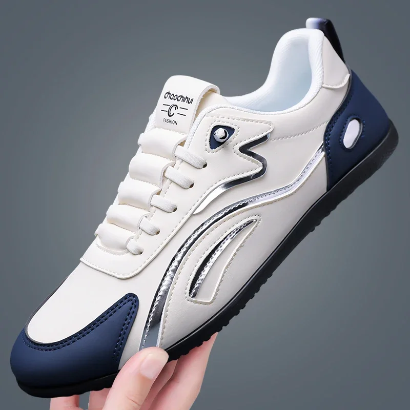 Fashion Casual Sneakers Men Designer Shoes Outdoor Non-slip Men's Sports Shoes Comfy Low-cut Pu Leather Sneakers Man Trainers