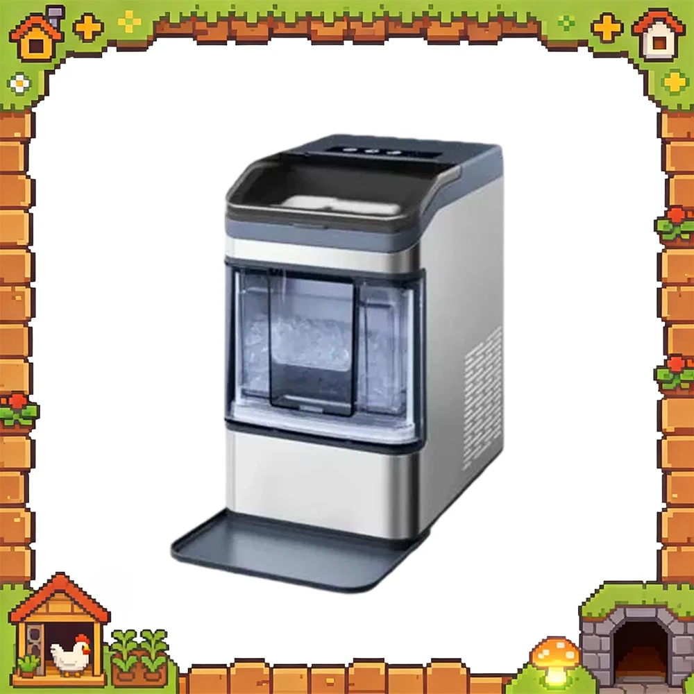 Nostalgia Electrics YH4029 Ice Machine Efficient Rapid Cooling Process Desktop Ice Maker Infrared Sensor Antibacterial Material