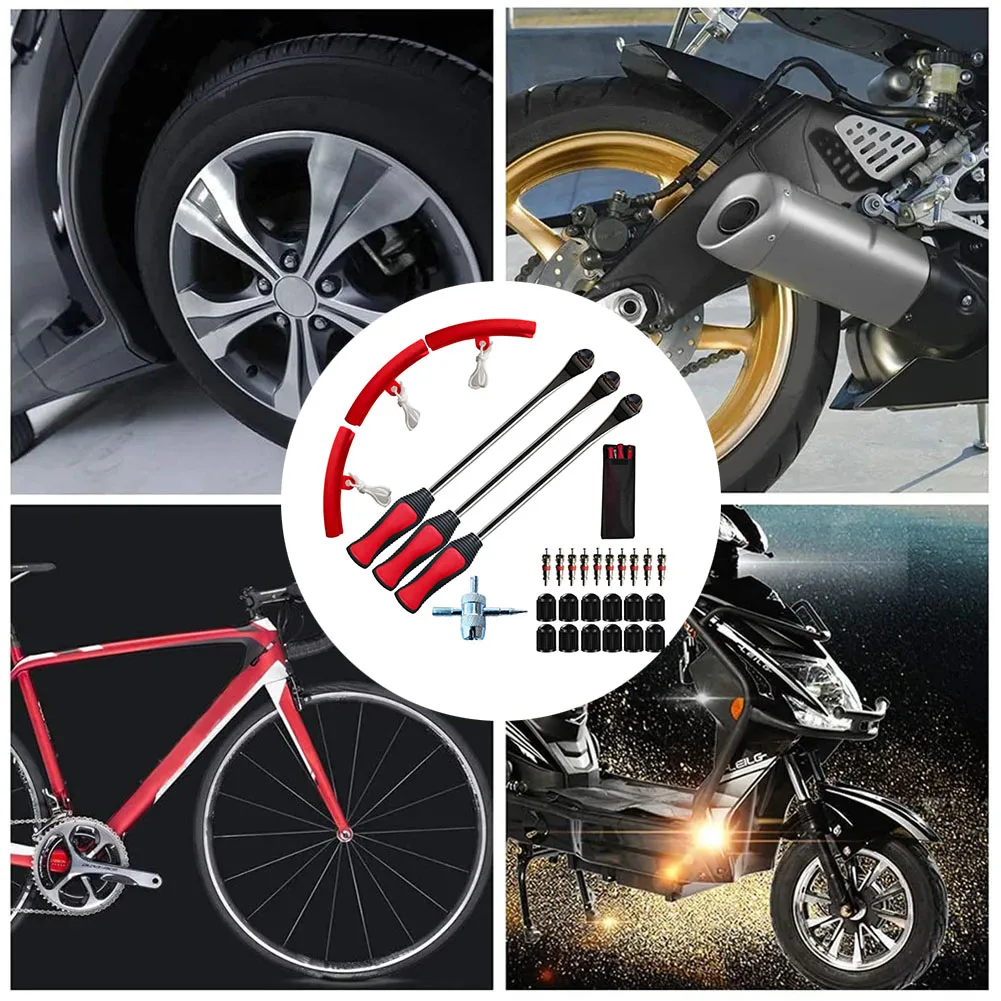 Tire Protector Tire Lever Kit Automotive-grade for forged Steel Smooth Polished Chrome Finish Comprehensive Tire Repair Kit