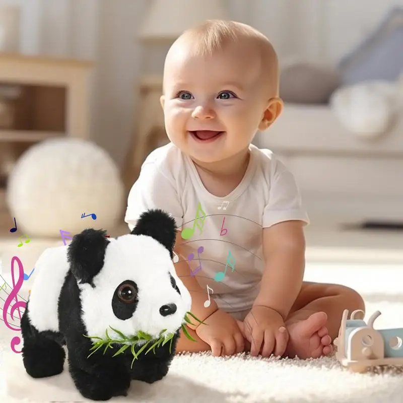 Panda de peluche, juguetes con movimientos de sonido, mascotas electrónicas, juguete de Panda, Panda bailando, juguete interactivo de peluche para niños