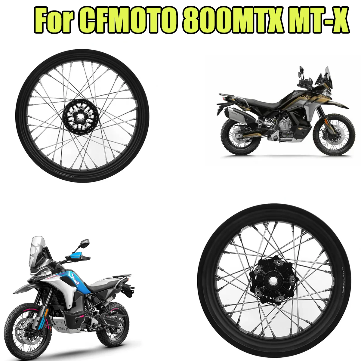 MT-X800 Motorcycle wheel hub steel ring aluminum alloy front and rear wheel rings For CFMOTO 800MTX MTX800 1000MTX MT-X1000