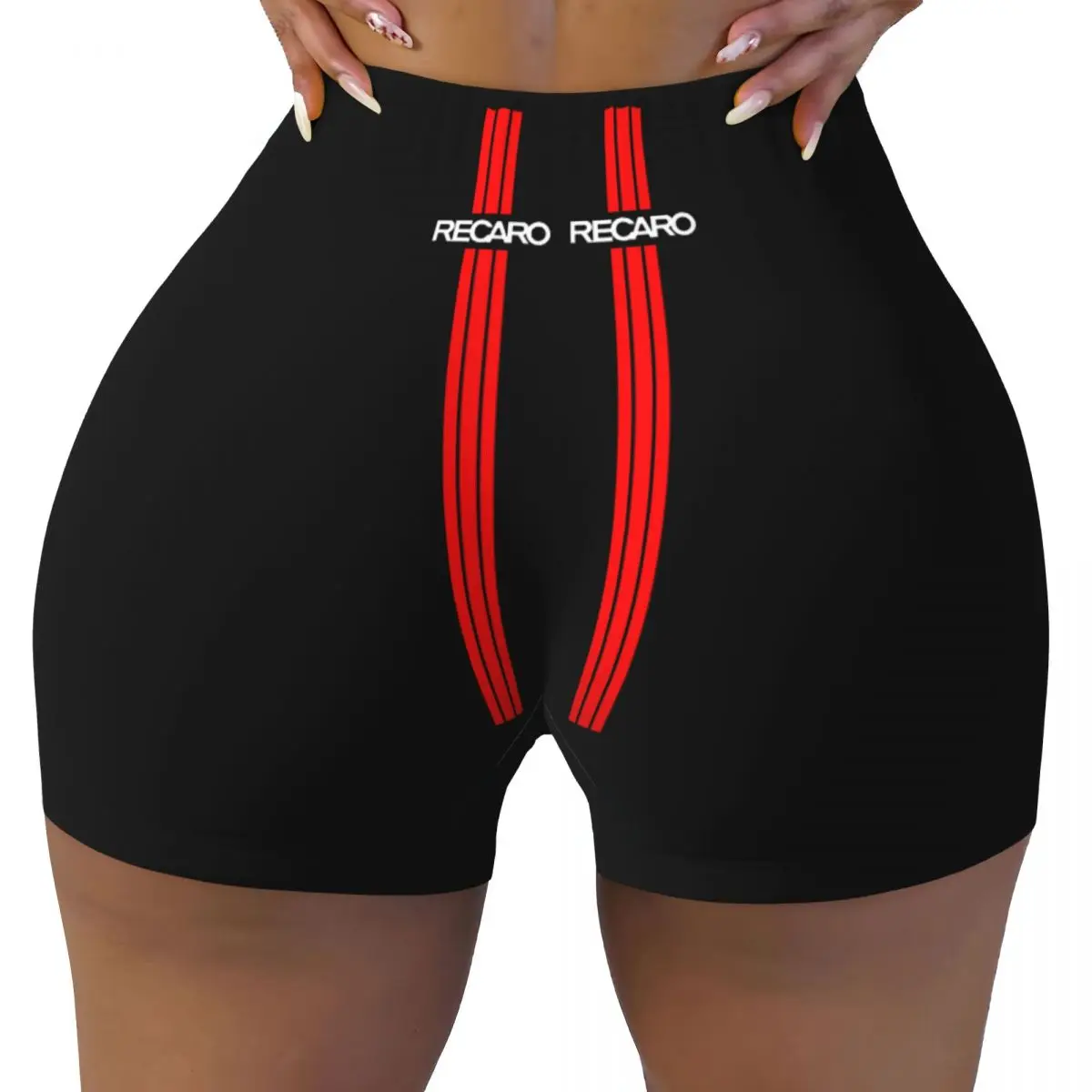 Custom Recaros Lo Workout Biker Running Shorts Women's Gym Yoga Shorts