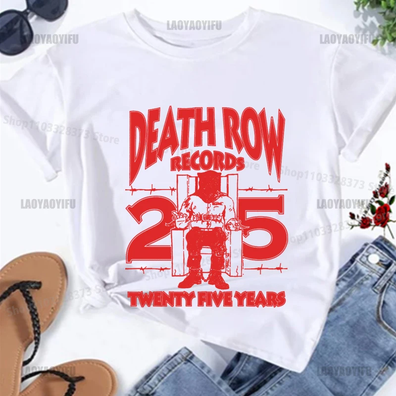 

Cotton Leisure Death Row Records Red T-Shirts for Men Round Collar Cotton T Shirts Short Sleeve Tee Shirt Party Clothes