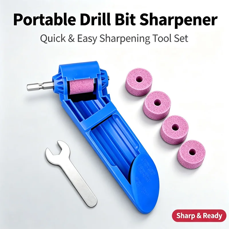 Portable Drill Bit Sharpener With Grinding Wheel Quick And Easy Sharpening Sharp And Ready Accessories Tool Set Nail Drill Bits