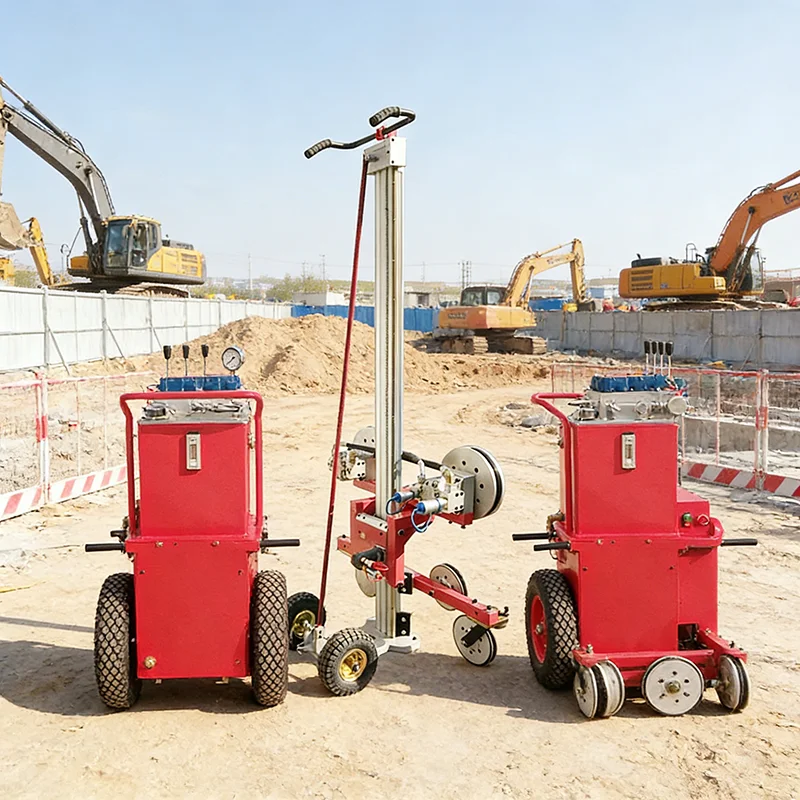 Hydraulic Wire Saw Concrete Cutter for Bridge Abutment Removal and Expansion Joint Cutting with 360 Degree Rotating Frame