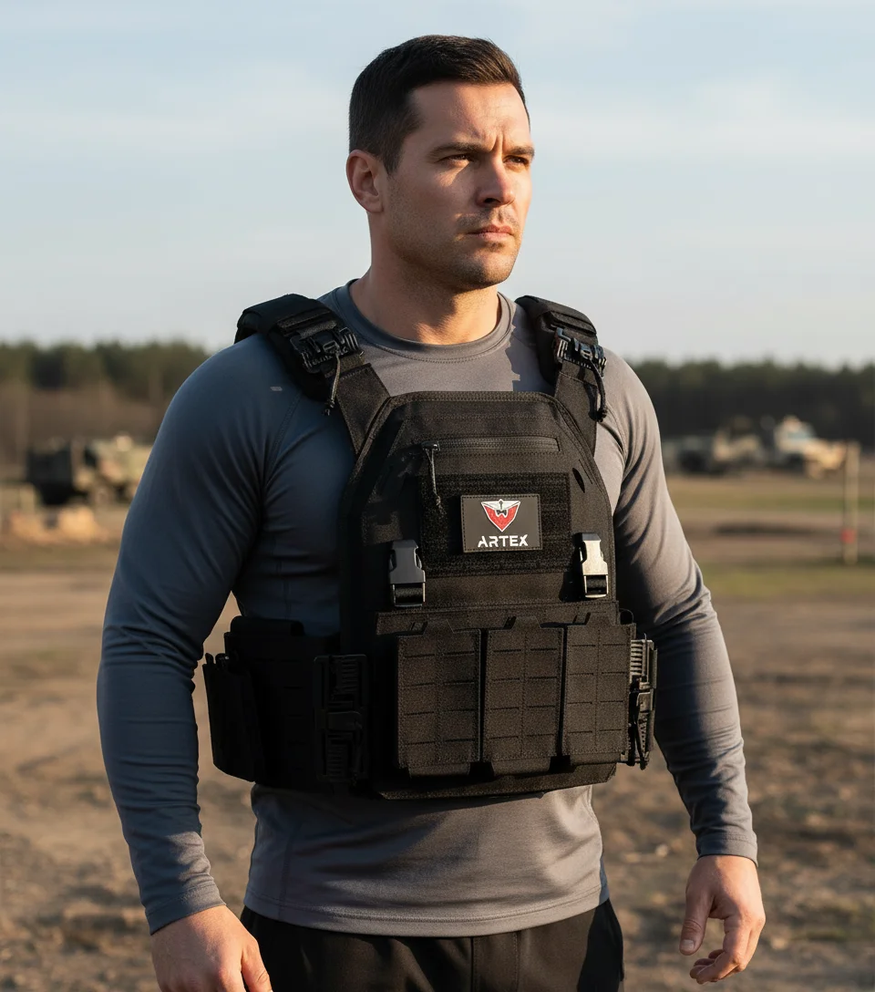 

6094 Tactical Vest with Triple Magazine Pouch, 1000D Nylon Fabric, Quick Release, 6094K, Hunting, Airsoft Combat Accessories