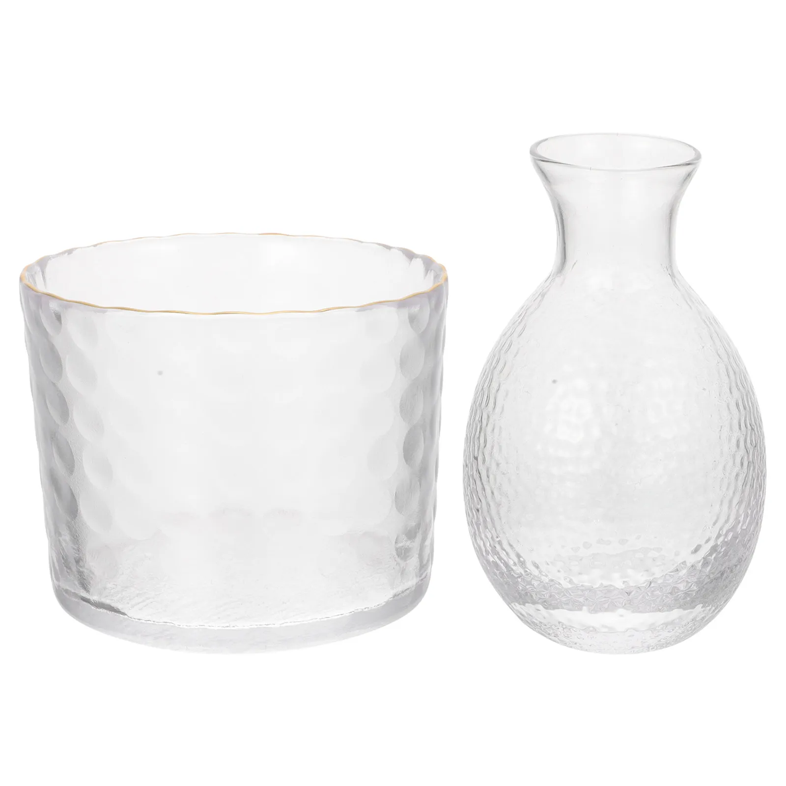 

Набор для подачи саке: прозрачный японский графин с ведром для льда, плавное наливание без проливания, глянцевая поверхность, для теплой зимы и прохлады