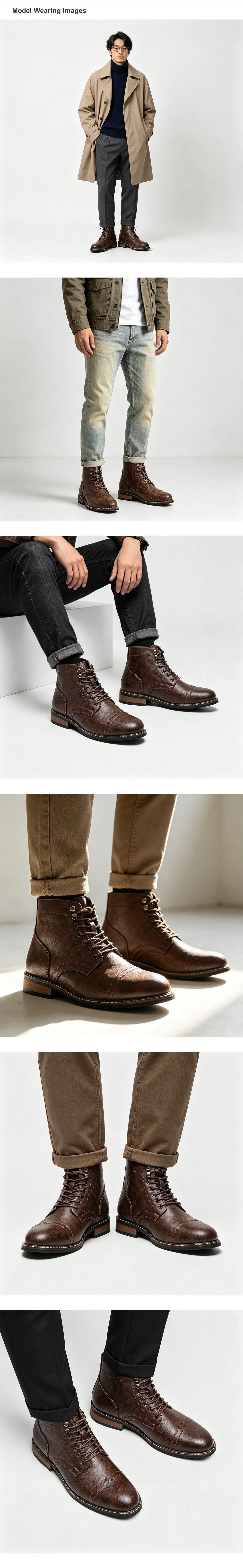 Herrenstiefel 2026 Marke Komfortable Modische Retro-Stiefel Schuhe für Männer – Detail 3