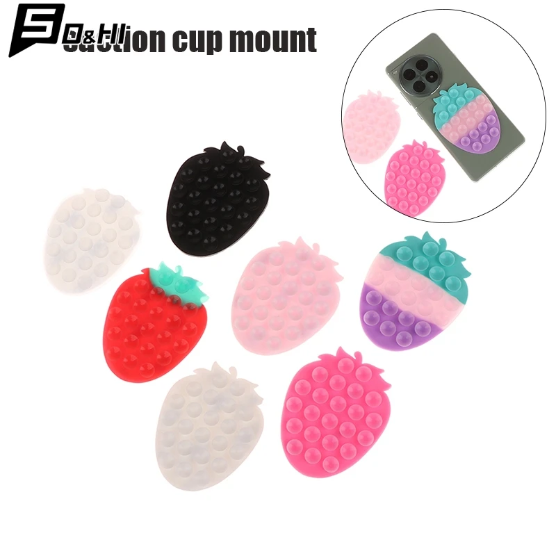 

Клубничная присоска для мобильных телефонов, опорное крепление на присоске, портативная подставка для телефона, универсальная фиксированная подставка для телефона, автомобильный навигационный кронштейн