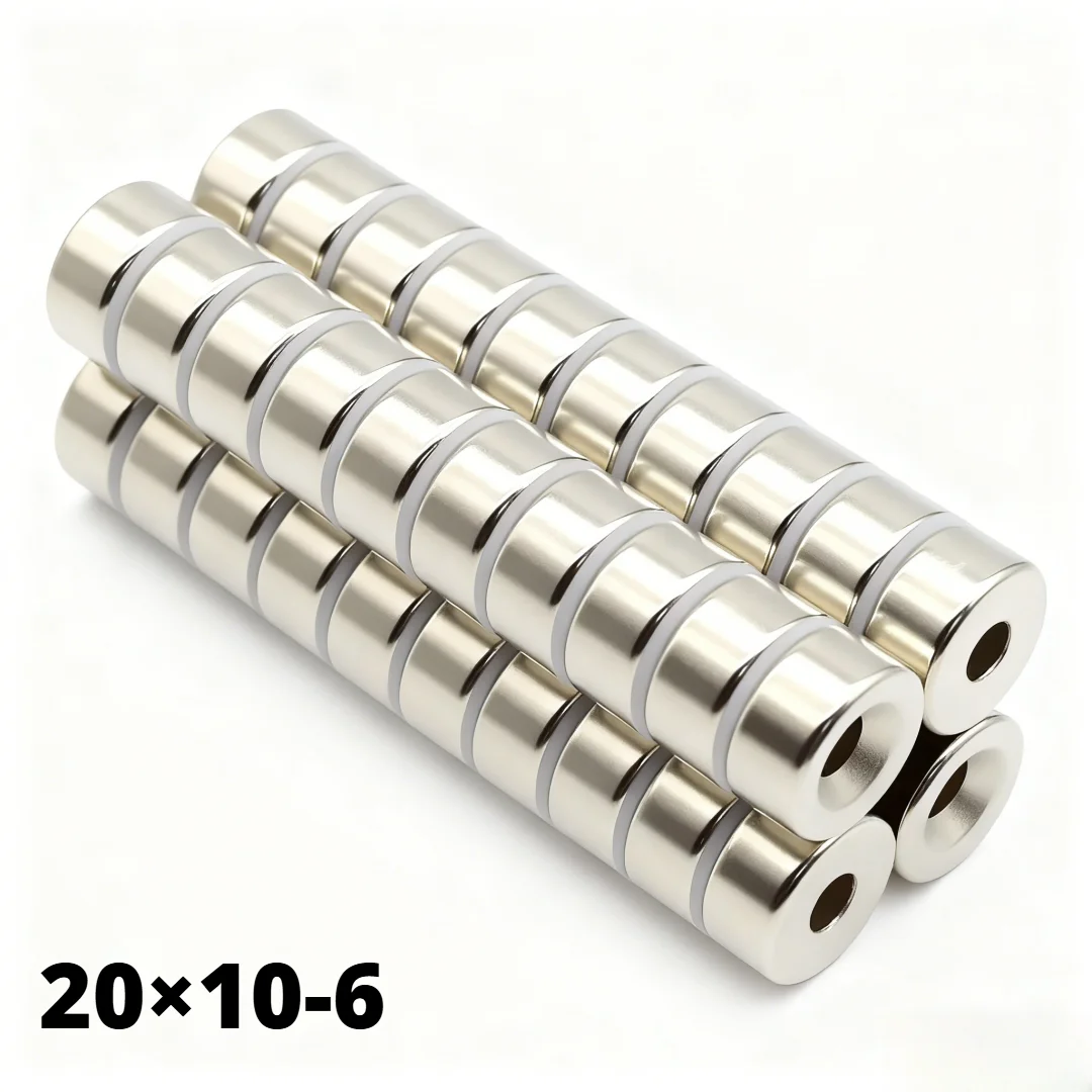 20x10-6mm Super Strong Magnet N35 Round With Holes Magnetic NdFeB Neodymium Magnet Powerful Disc imanes Refrigerator Magnets