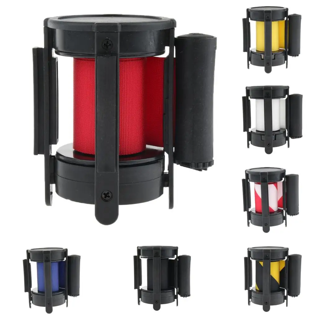 3m Queue Stanchion Crowd Control Barrier Security Retractable Belt Wall Mount Ribbon Stanchion Queue Barrier Belt New