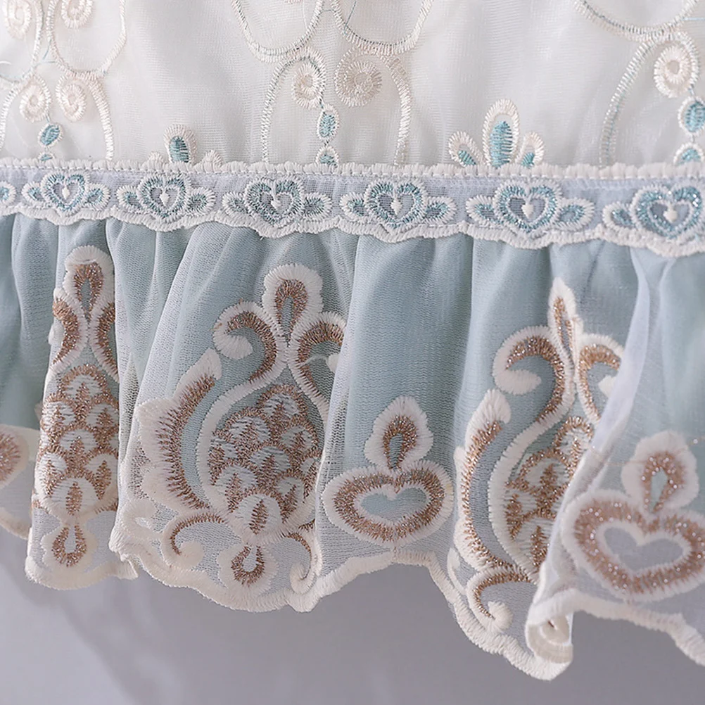 

1pc Green Lace Pattern Dust Protector For Hanging Ac Decorative Cloth Air Conditioner Cover Hanging Air Conditioner