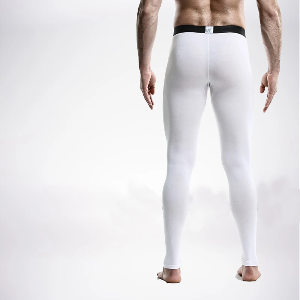 

Legging Mens Pants Stretch StretchyLong John Thermal Underwear Warm Winter Bulge Pouch Comfortable Fashionable