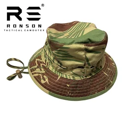 Gorro de camuflaje de Rhodesia con manchas alemanas para hombre, gorro de pescador de cabeza grande con cinco hojas, protector solar de verano, Bennie