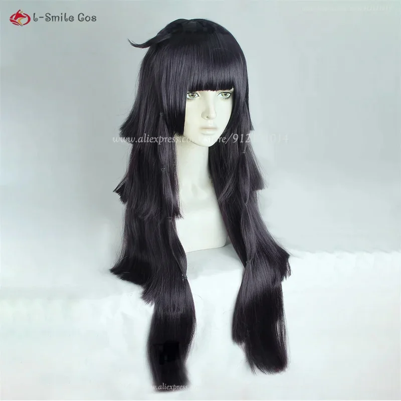 

aaa12 3Anime Alluka Zoldyck 80cm Purple Black Wigs Anime Cosplay Heat Resistant Synthetic Hair Halloween + Wig C