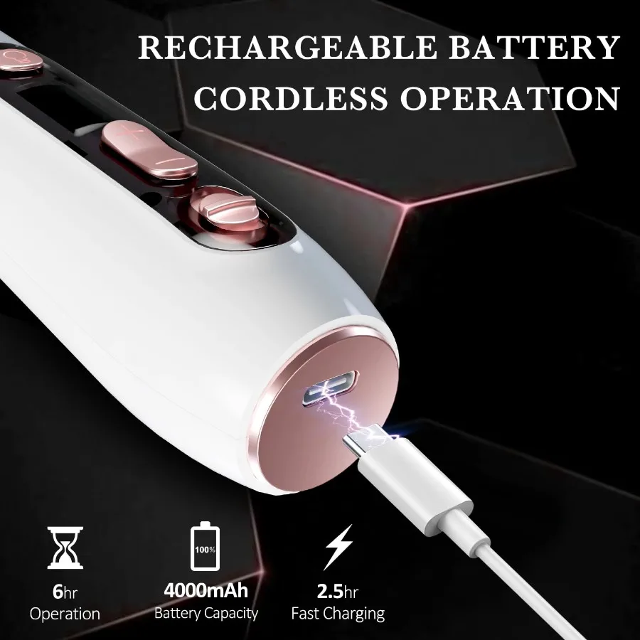 Kit professionale per manicure e pedicure Set di lime per unghie elettriche con trapano elettrico per unghie a batteria regolabile a 10 velocità per Pr