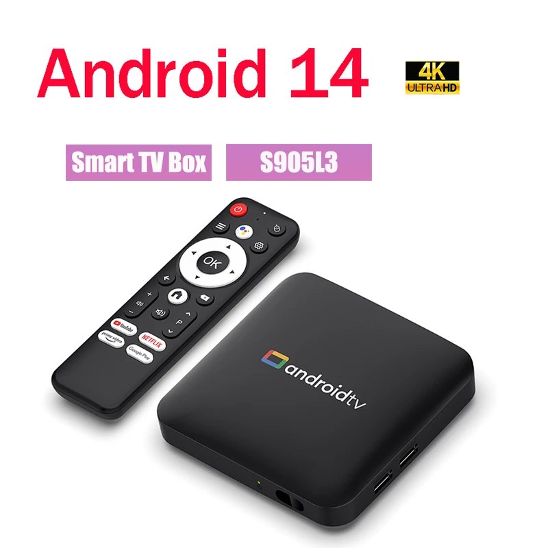 

2026 Set Top Box Android 14 S905L3 H96 MAX TV Box 4K 2.4G 5G Wifi Voice Remote Media Player Home Smart Android TV Box