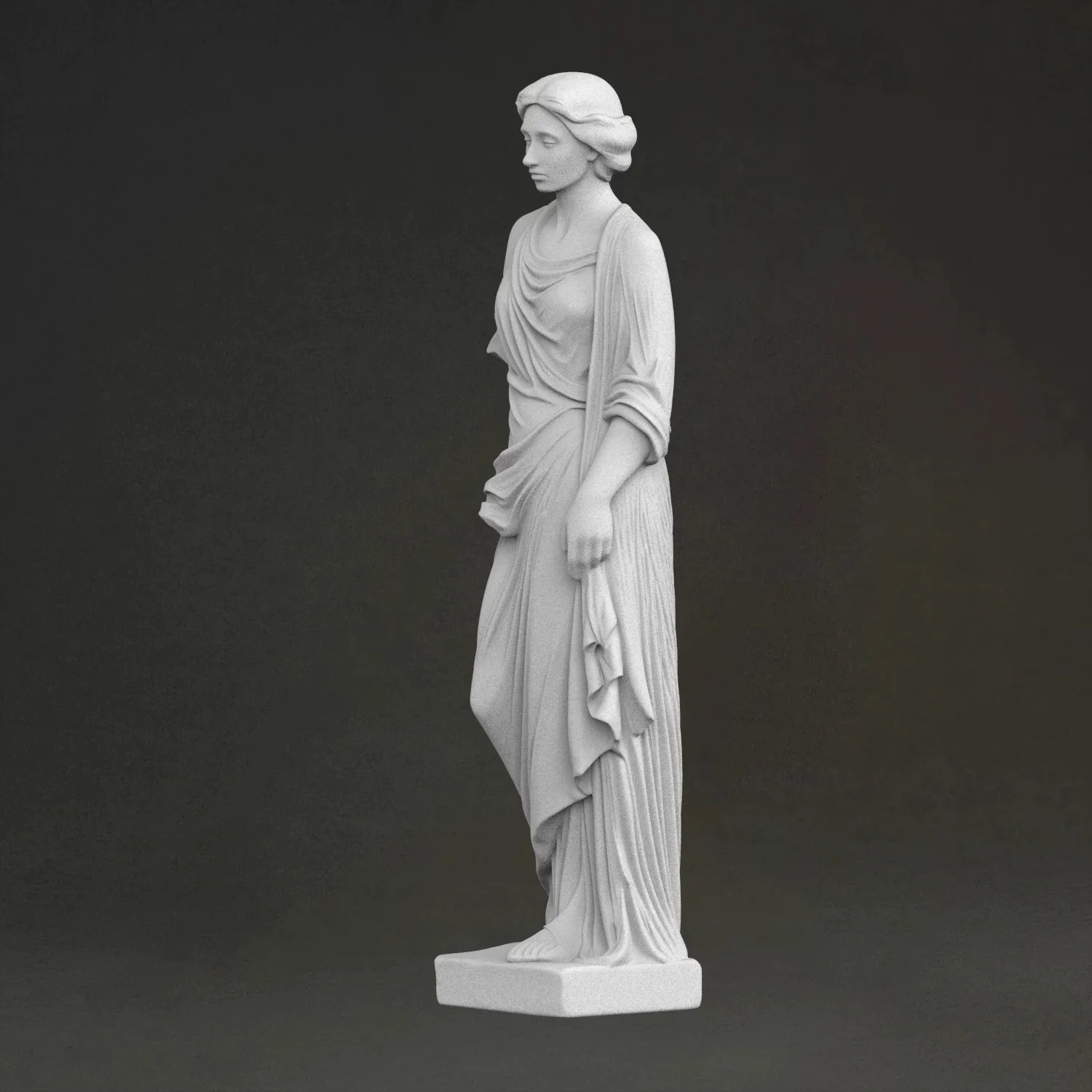 'Demete ' Sculpture, 3D Printed Resin Material, Hand-Painted, Plaster-Like Textured Decoration (Ships Within 10 Days)