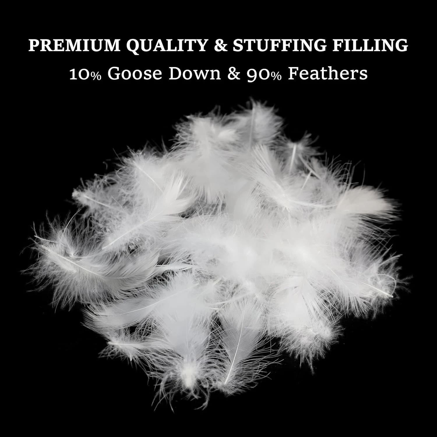 Wholesale Washed White Goose Down Feather, Lightweight Resilient Down Filler for Bedding Pet Mat DIY Craft