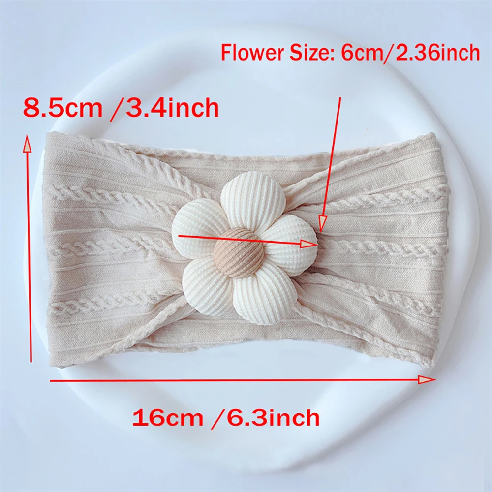 Big Flower Nylon Girl Hairband Elastic Soft Baby Headband For Children Turban Headwear For Newborn Baby Kids Hair Accessories