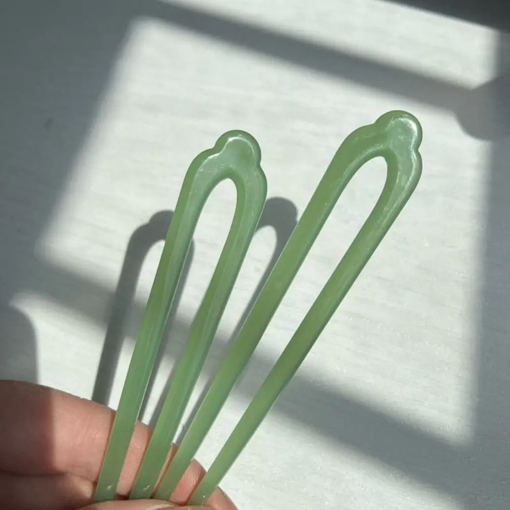 Acetic Acid U Shape Hairpin Chinese Style Hair Sticks for Buns Chinese Style Hair Stick Hanfu Headwear Hair Chopstick