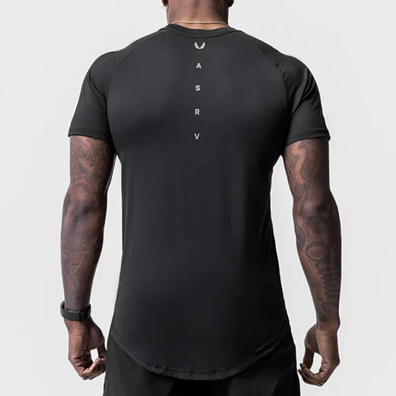 Men's Quick Dry Fitness T-Shirt Gym Running Sportswear Summer Breathable Workout Tee Bodybuilding Muscle Shirt Casual Activewear