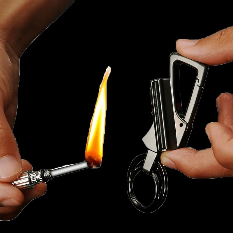 جديد متعدد الوظائف أخف المفاتيح فتاحة الزجاجات البيرة في الهواء الطلق المحمولة الشاعل التدخين اكسسوارات الأدوات الرجال EDC هدية