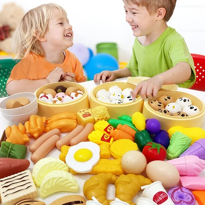 Pão infantil de indução, conjunto de cozinha a vapor, comida artificial, aprendizagem cognitiva, menina, brincar, casa, brinquedo de cozinha