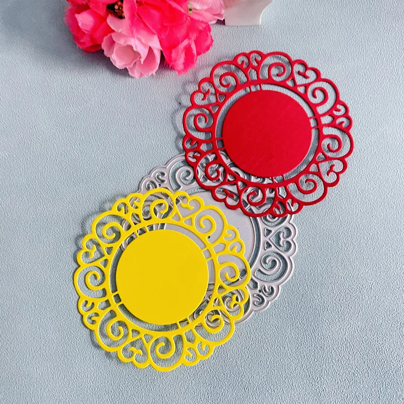 lace circle round doily  decoration die Metal Cutting Dies DIY Scrapbook Paper Cards Embossing Craft Die Cut handmade craft