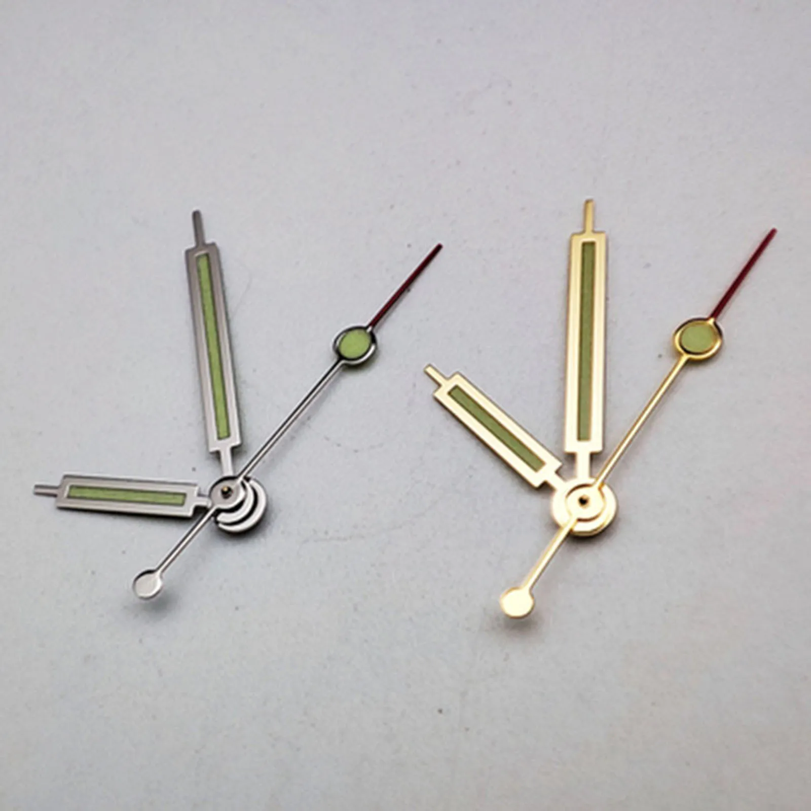 Großhandel NH35 Zeiger Grün Leuchtend Gold/Silber Uhrenzeiger für NH35 NH36 4R Automatikwerk Mechanische Uhrenteile – Detail 1
