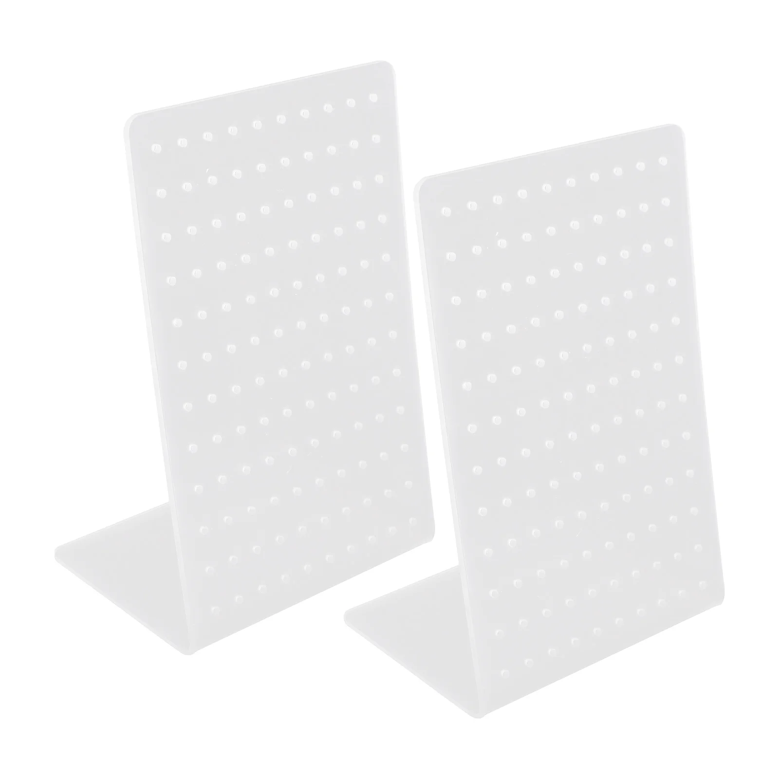 2Pcs Earring Holder Acrylic Jewelry Display Stand Solid Base Ear Stud Rack for Living Room Bedroom Use Earring Holder