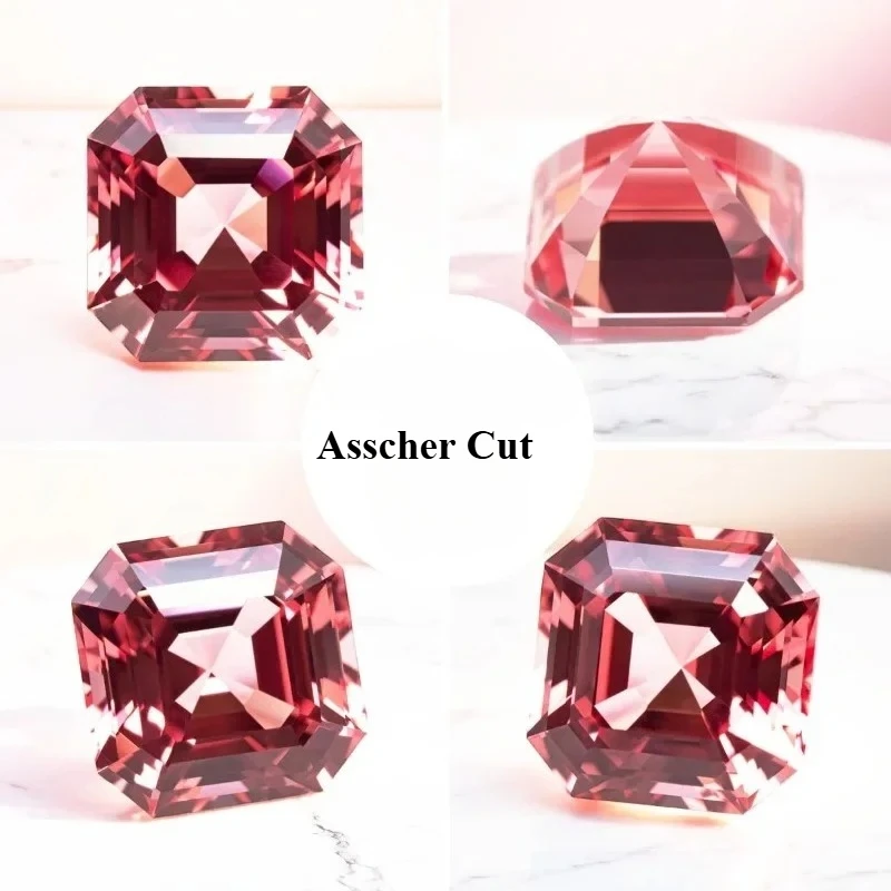 Laborgezüchteter Padparadscha Saphir in Lotus-Farbe, loser Edelstein für DIY-Schmuckherstellung, Materialien mit wählbarem Zertifikat – Detail 4