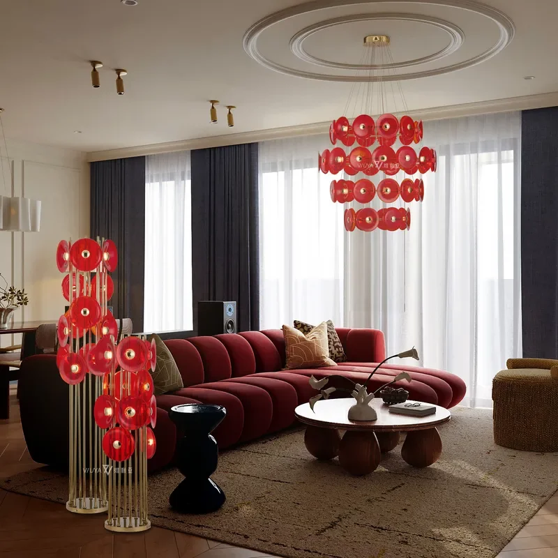 Modern Handmade Oval Shape Glass Design Hotel Standard Lamp House Decoration Corner Floor Light