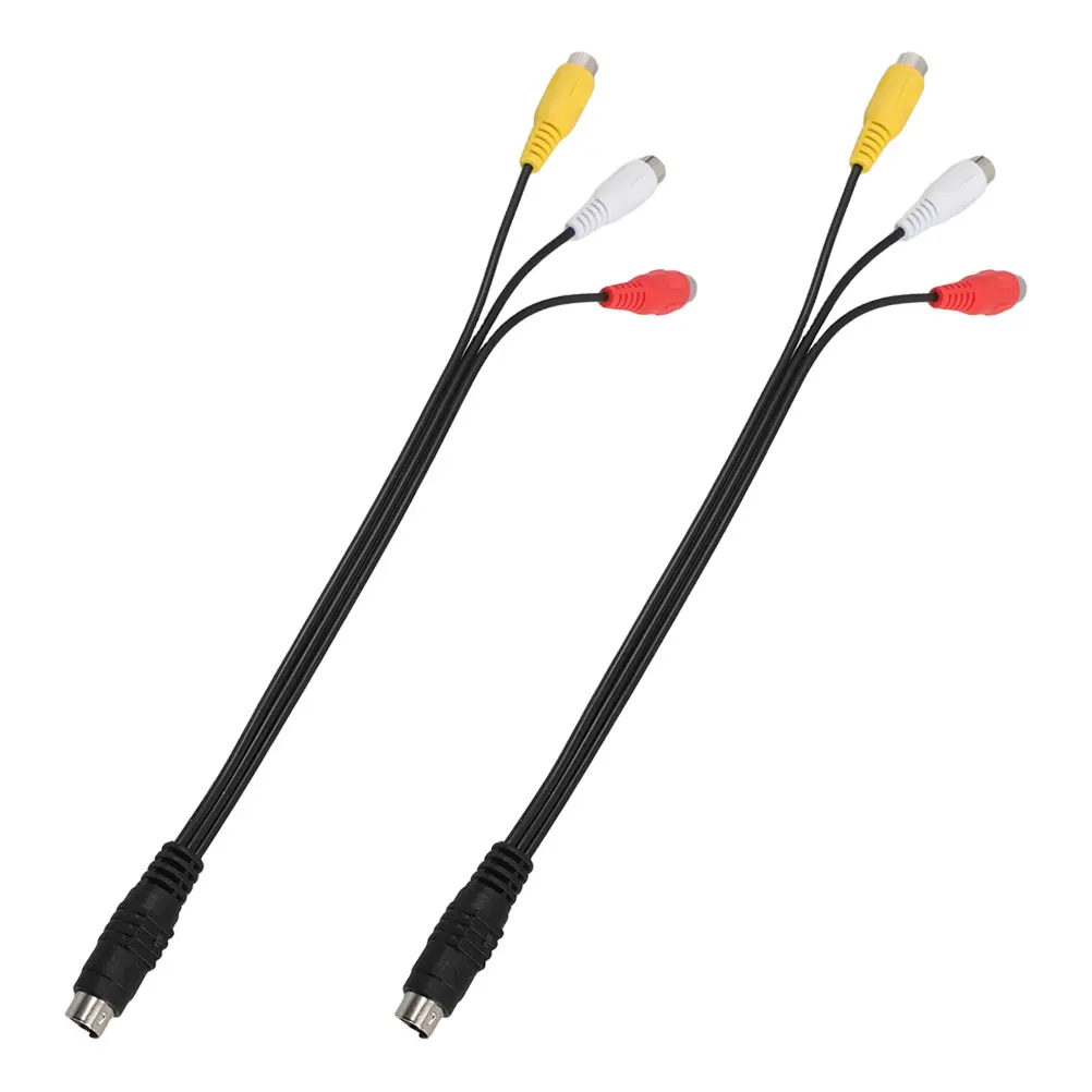 

2Pcs 4-Pin S-Video Cable Adapter High-Definition Transmission Support Multiple Devices Long-Lasting Replacement Video Auxiliary