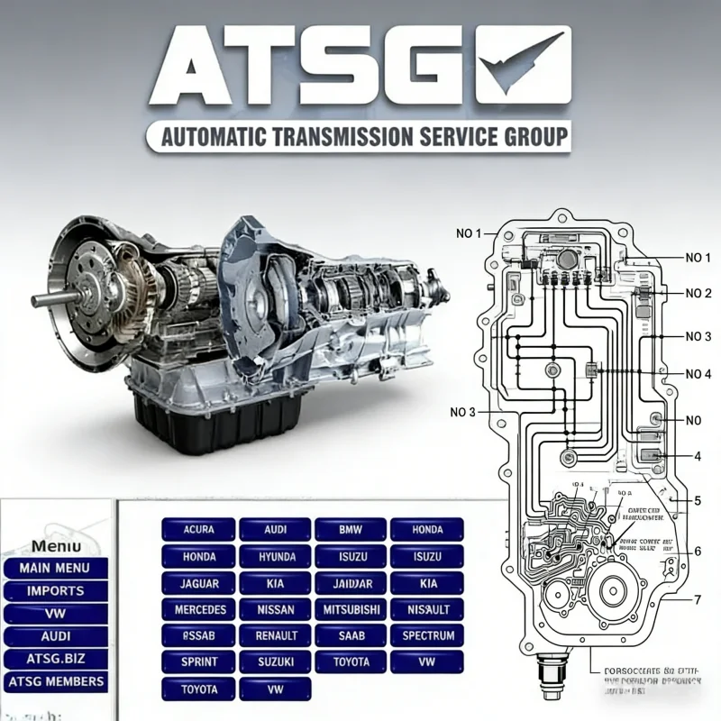 Offre Spéciale 2024 Logiciel de réparation automobile ATSG 2017, Informations de réparation du Groupe de services des transmissions automatiques ATSG, Manuel de diagnostic ATSG