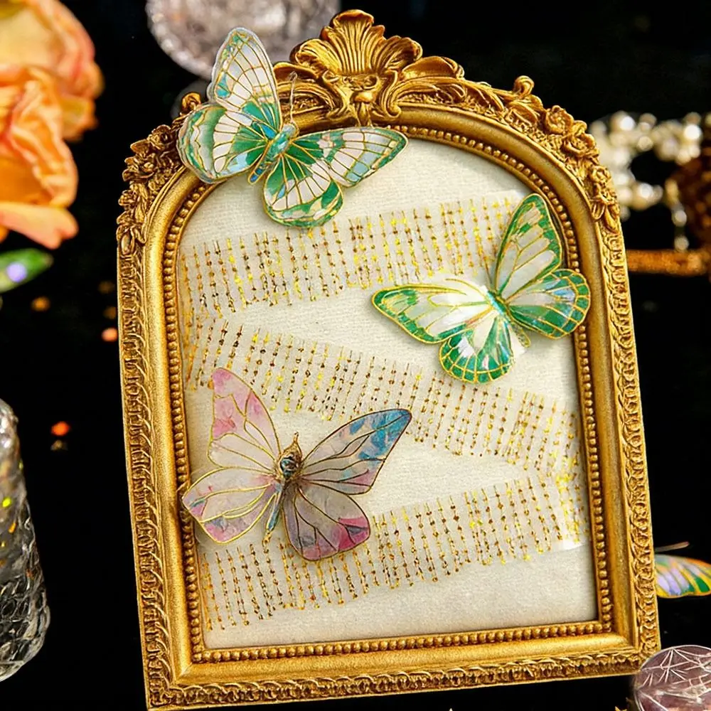 Nastro PET Multifunzionale Scintillante, Nastro Decorativo Impermeabile per Diari, Materiale per Collage e Sfondi