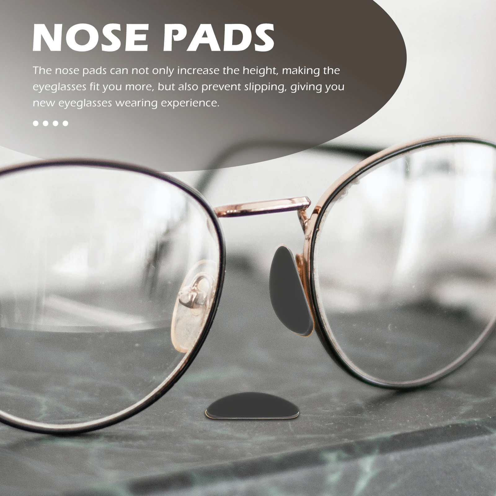

Glasses Nose Pad Eyeglasses Cushions Comfortable Silica Gel Durable Anti Skid Design Practical Shape
