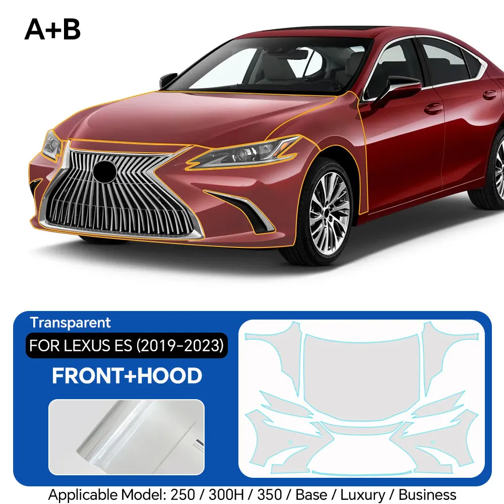 For Lexus ES 250 300H 350 2019-2023 TPU Bumper Pre-cut PPF Clear Paint Protective Film Custom Anti Scratch Self Healing Shield ﻿