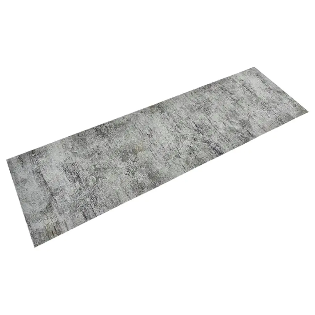 Washable Velvet Kitchen Rug 60x180 cm - Stylish Beton Design for Home Decor